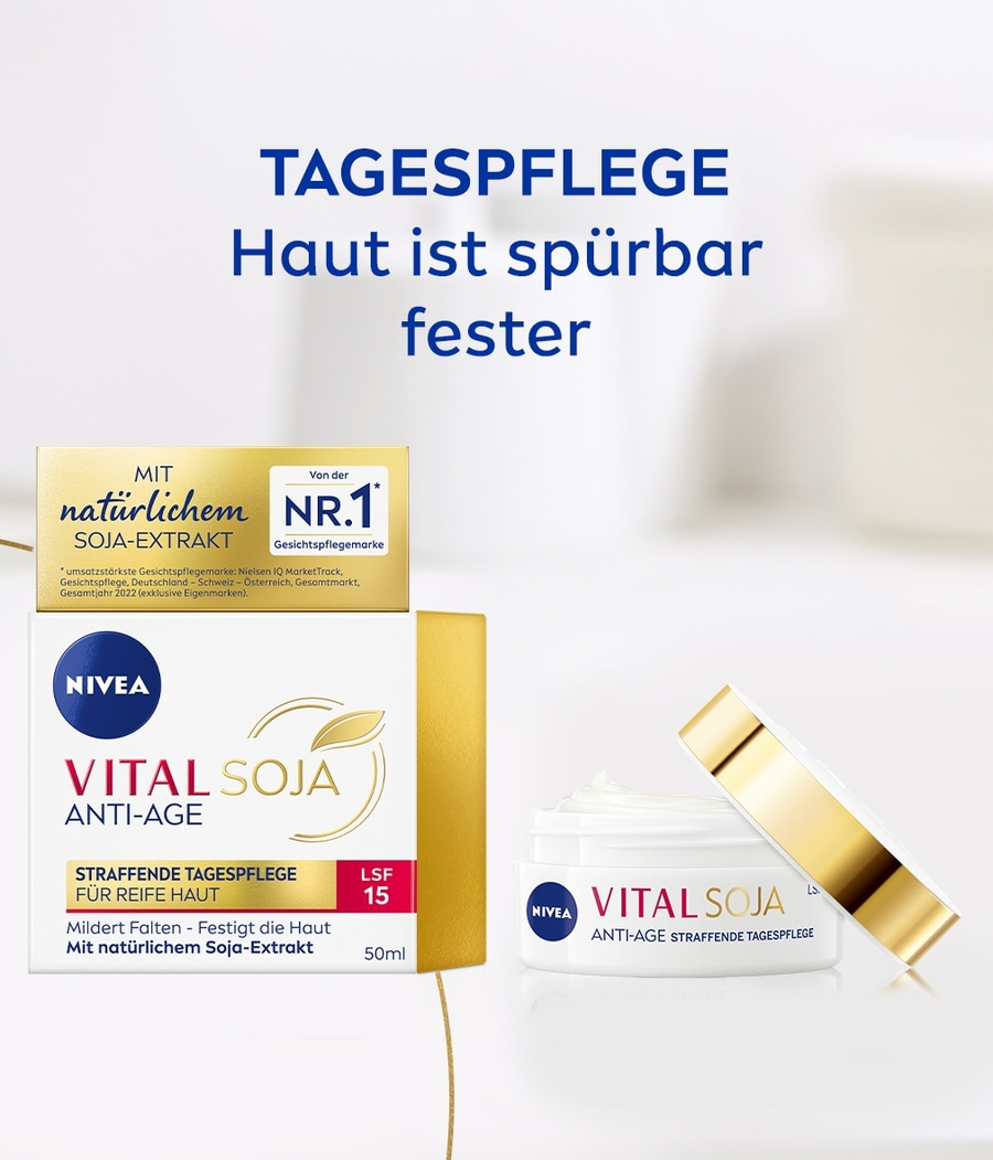NIVEA VITAL Soja Anti-Age Straffende Tagespflege LSF 15 Soja-Extrakt 50ml