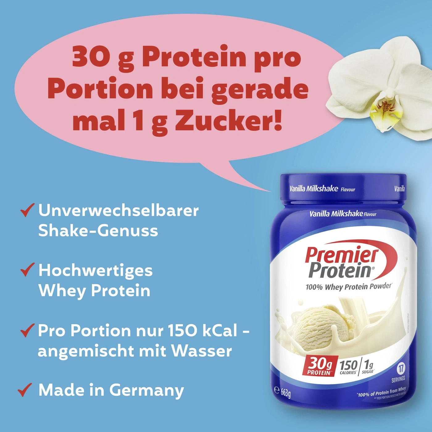Premier Protein Vanille Milkshake 30g Protein pro Portion