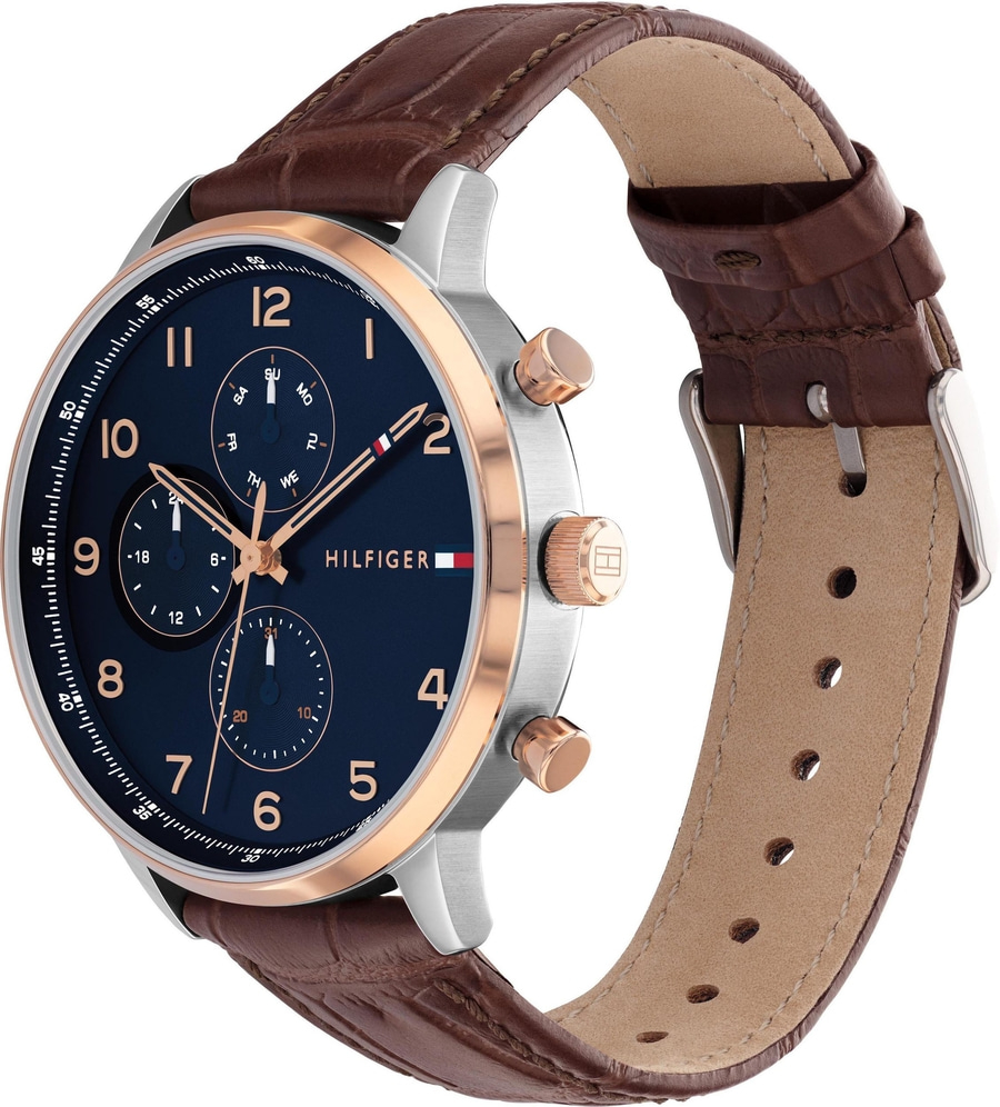 TOMMY HILFIGER Herrenarmbanduhr 1791987 Quarz Mineralglas Edelstahl 44mm