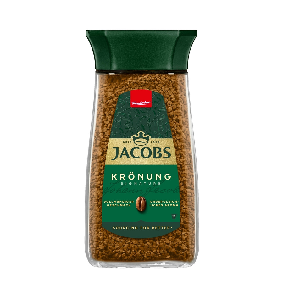JACOBS Löskaffee Krönung 3 x 200 g Gläser löslicher Kaffee Instantkaffee - 600 g
