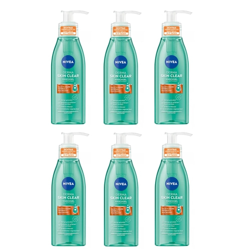 Nivea Derma Skin Clear Waschgel, Salicylsäure, Meersalz, Niacinamid, Hautbildverbesserung