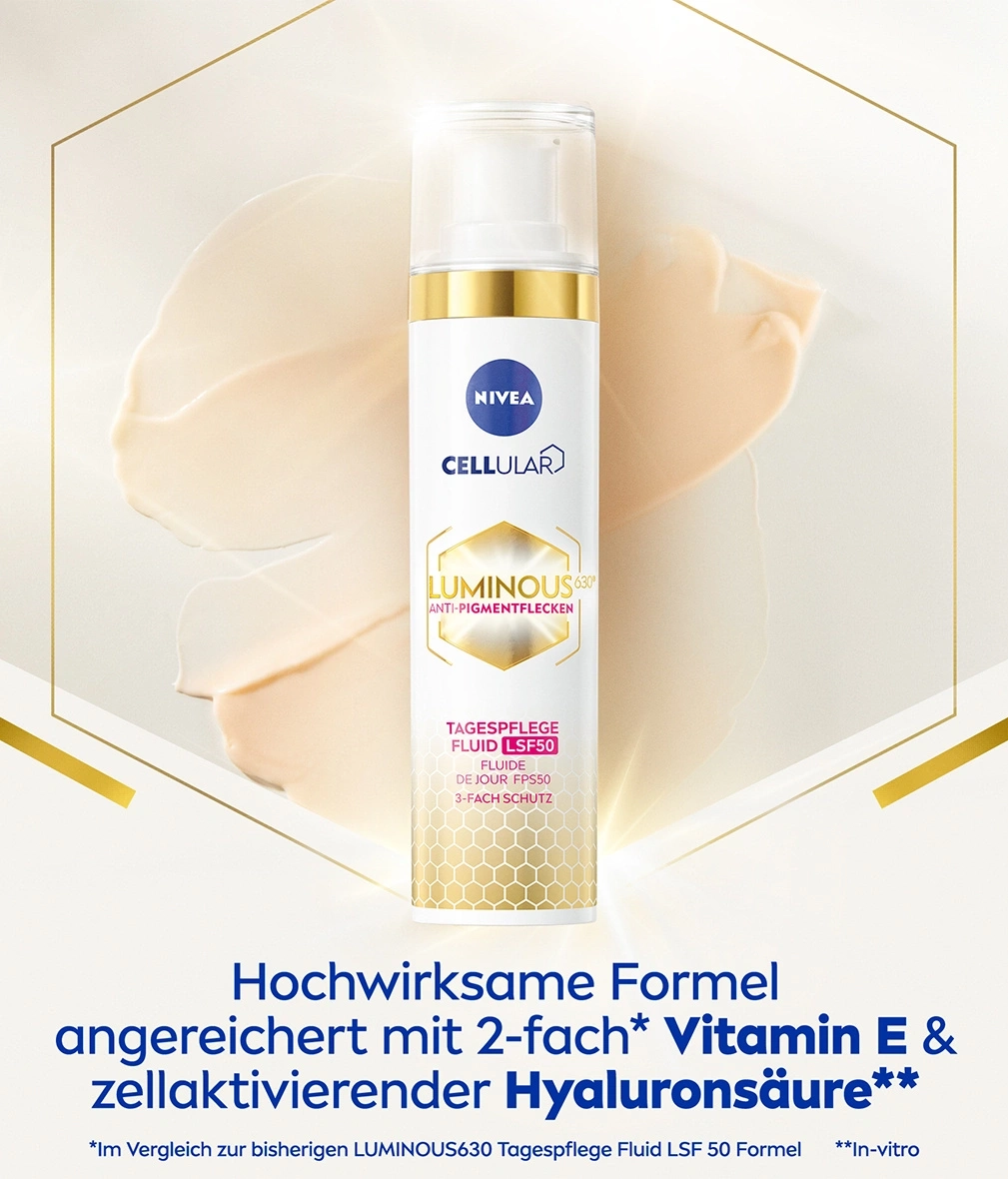 Nivea Cellular Luminous 630 Anti-Pigmentflecken Tagespflege Fluid LSF50
