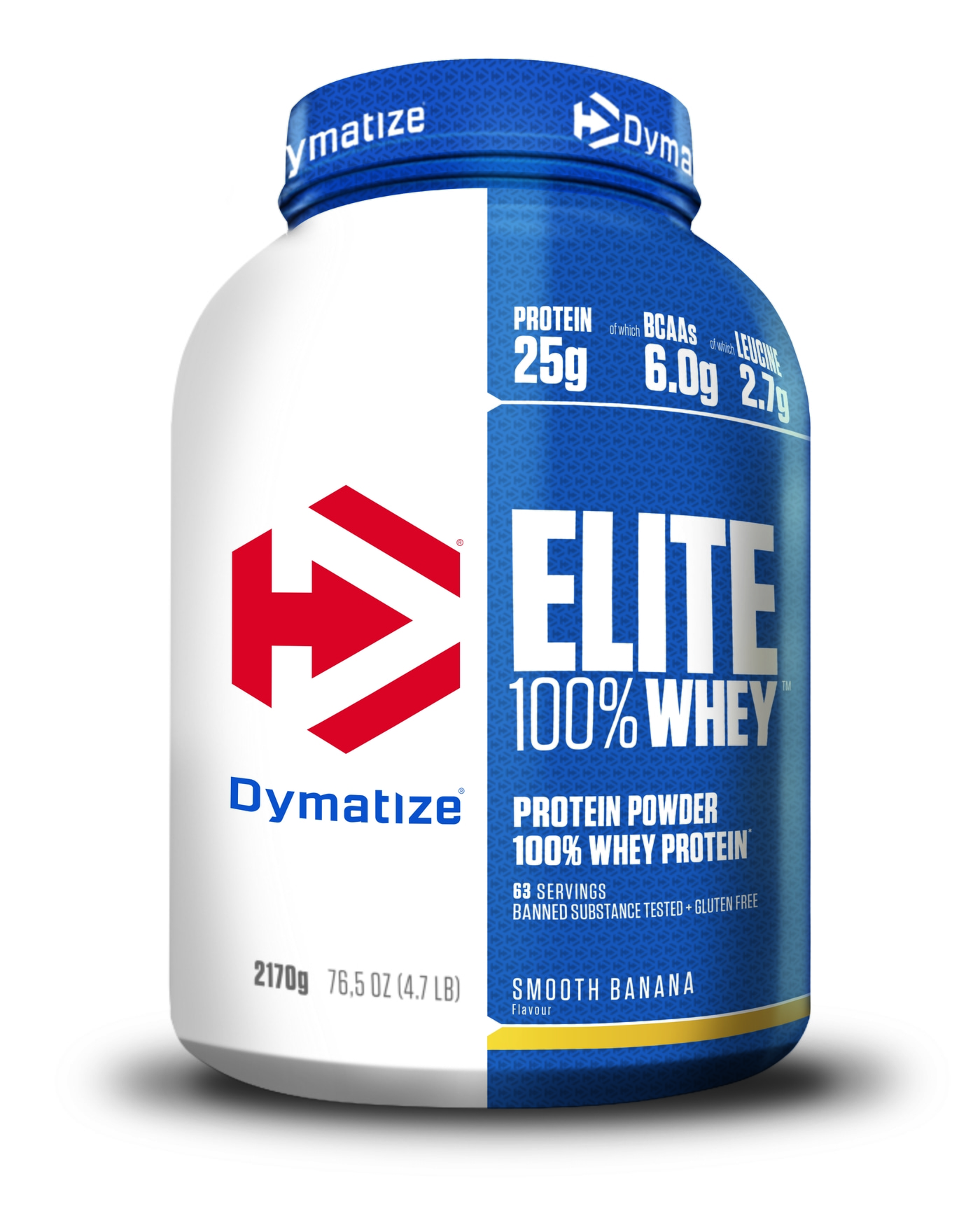 Dymatize Elite 100% Whey Protein, Smooth Banana, 2170g Dose, Protein Pulver