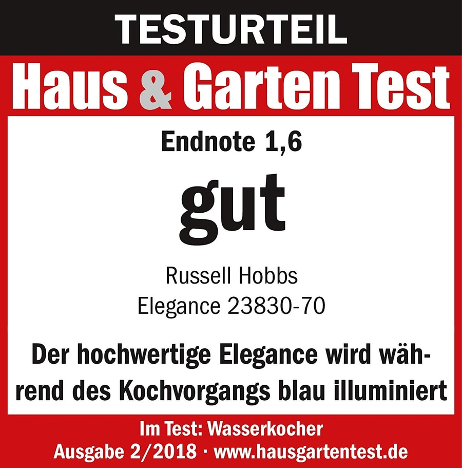 RUSSELL HOBBS Glas-Wasserkocher Elegance 23830-70 Edelstahl poliert 1,7L 2200W