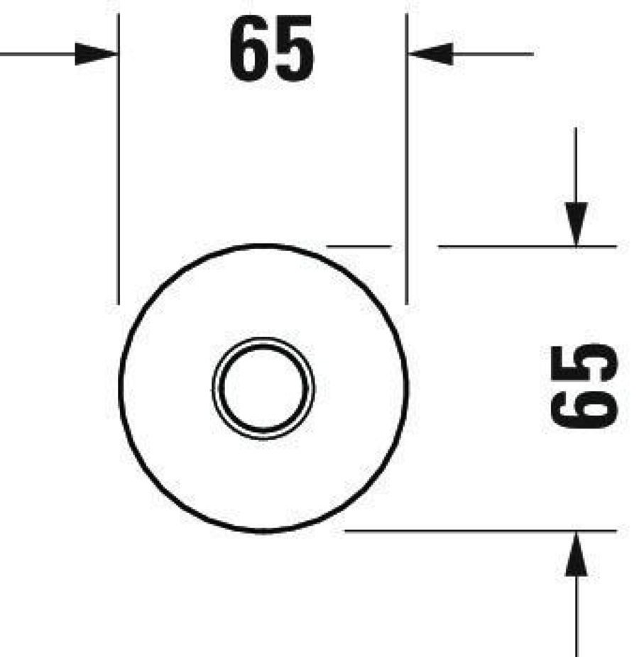DURAVIT Deckenanschluß runde Rosette 200 mm Chrom Brausearm NEU