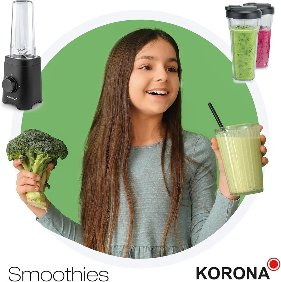 KORONA Smoothie Maker 24500 2 Leistungsstufen 600ml Becher ToGo 320W NEU