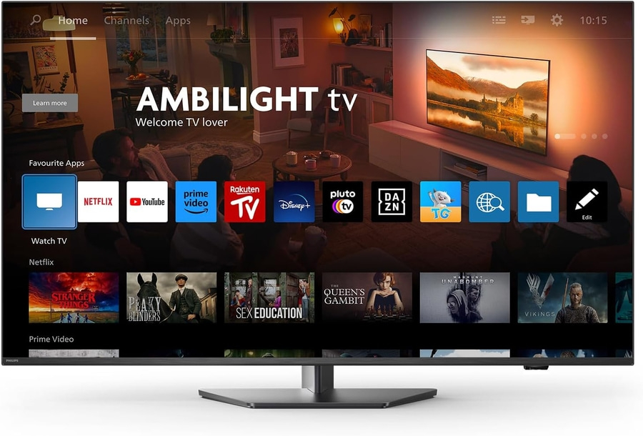 PHILIPS Ambilight Fernseher 55 Zoll 4K UHD LED Smart TV 144 Hz The One 55PUS8909