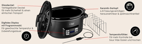 RUSSELL HOBBS Sous Vide Garer 25630-56 3-in-1 Schongarer Multikocher Slow Cooker