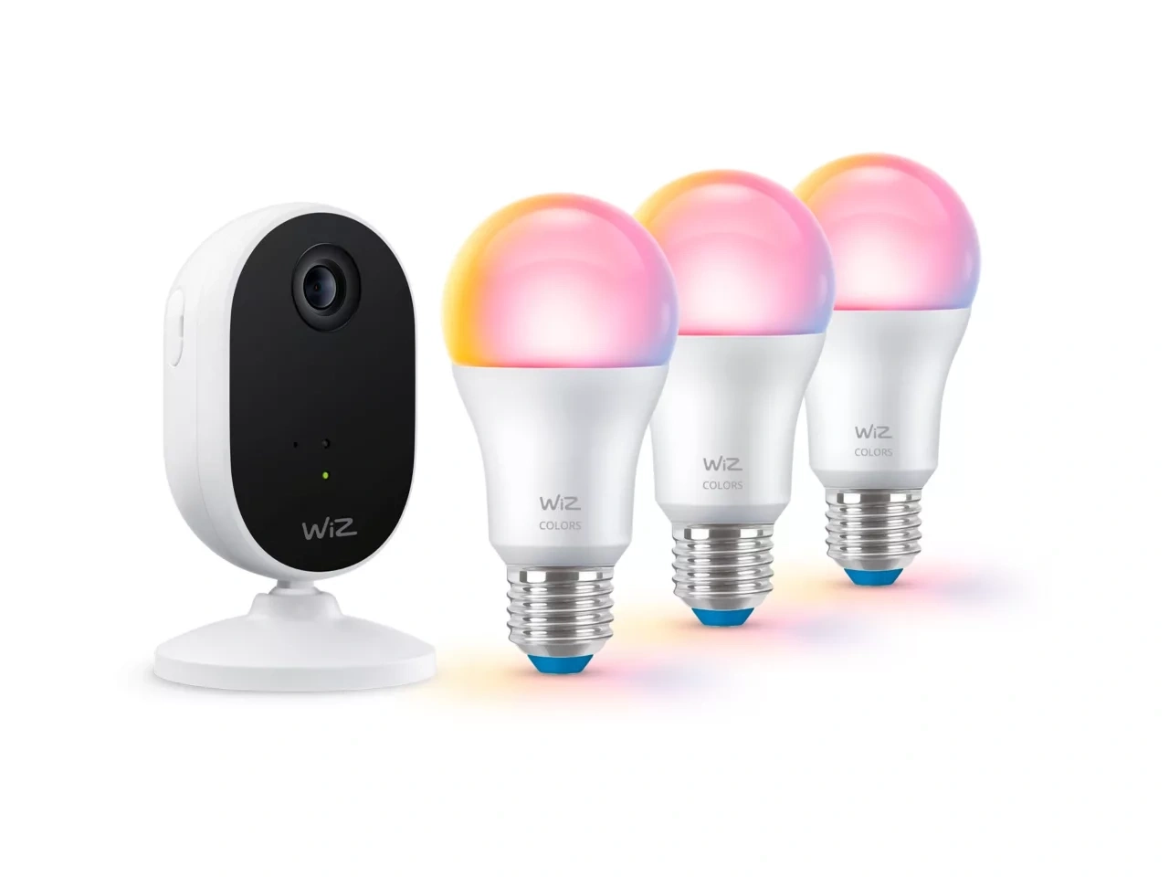 WIZ Home Monitoring Starter-Set Innenkamera 1080P 3x LED A60 Smart Home Weiß NEU