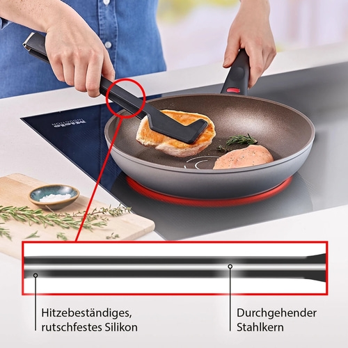 BETTY BOSSI Küchenzange Maestro aus Edelstahl Silikon Schwarz Edelstahl NEU