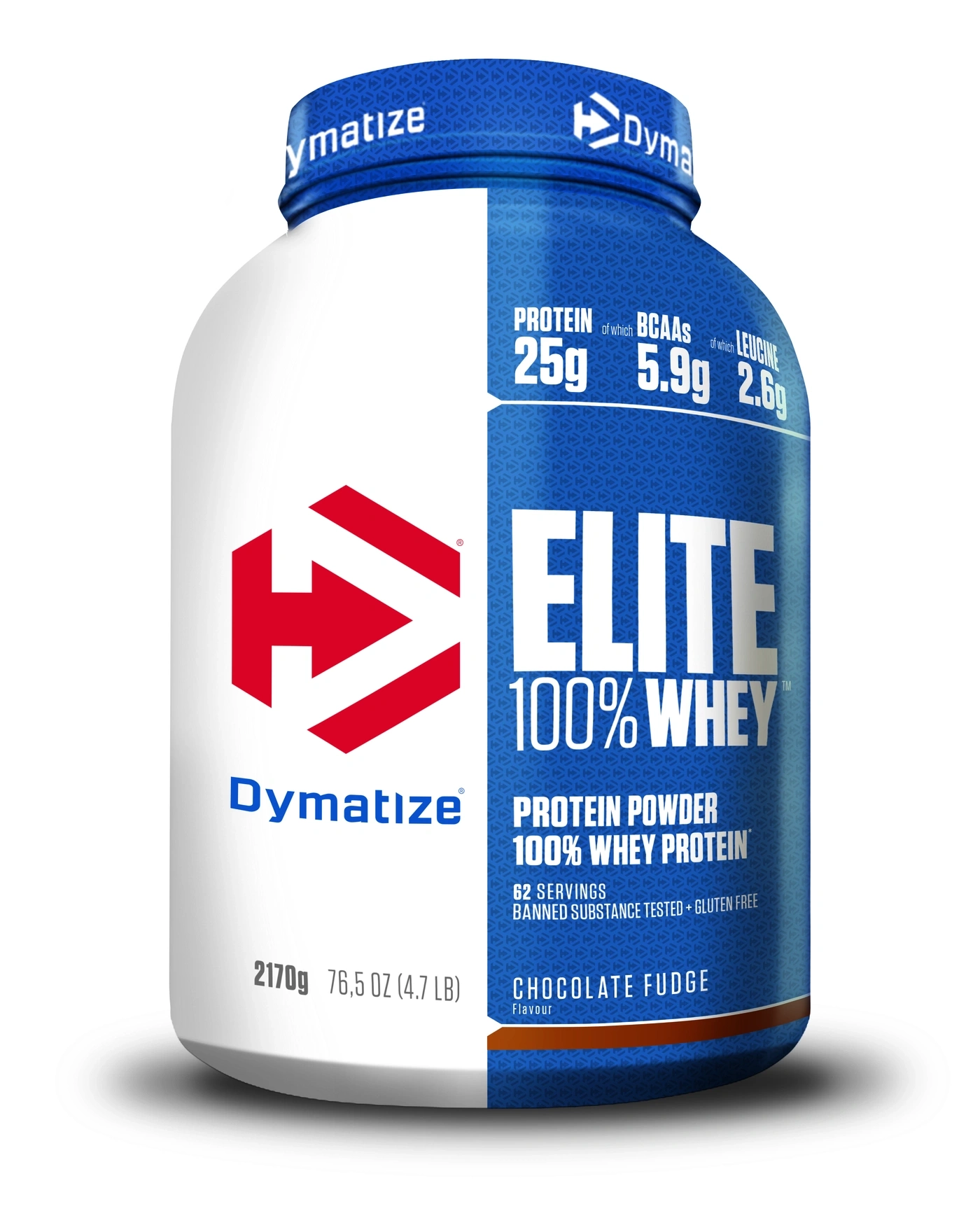 Dymatize Elite 100% Whey Protein, Schokoladen-Fudge-Geschmack, 2170g Dose