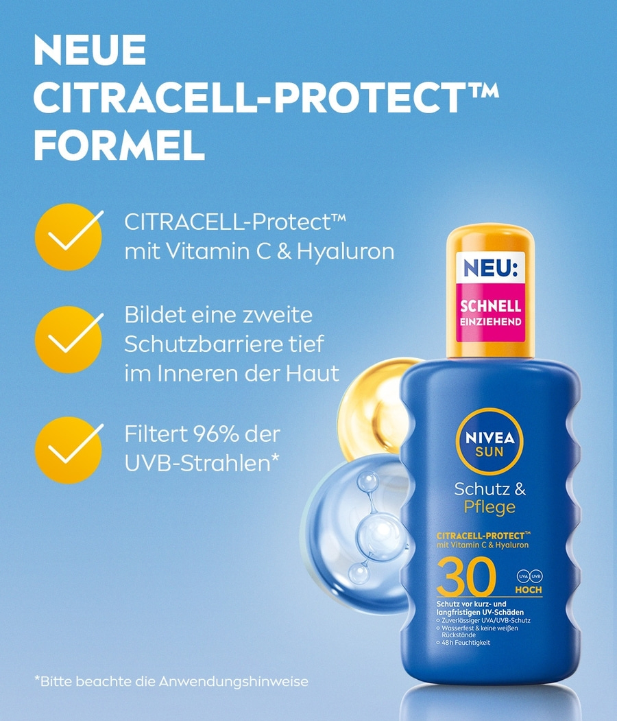 NIVEA SUN Schutz & Pflege Spray LSF 30 200ml UVA/UVB-Schutz