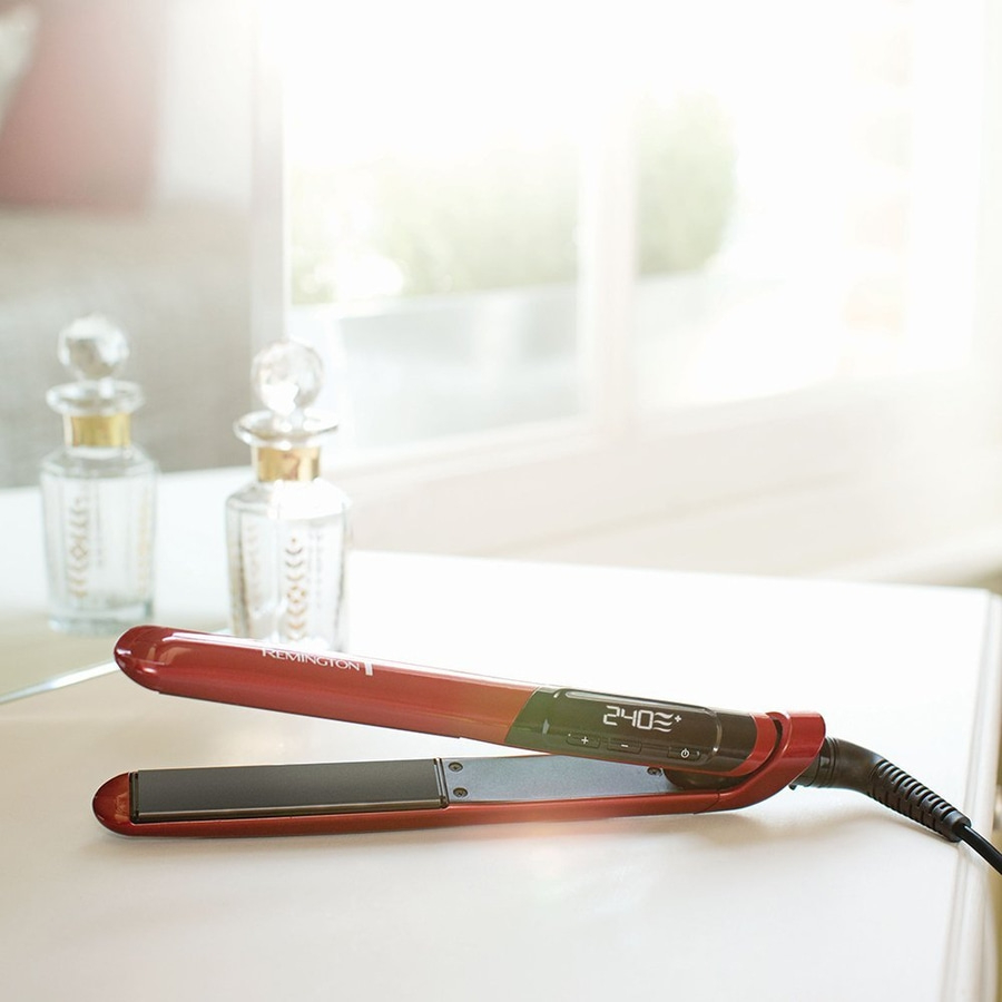 REMINGTON Haarglätter Glätteisen S9600 Silk Display 150-235°C Haartyp-Skalierung