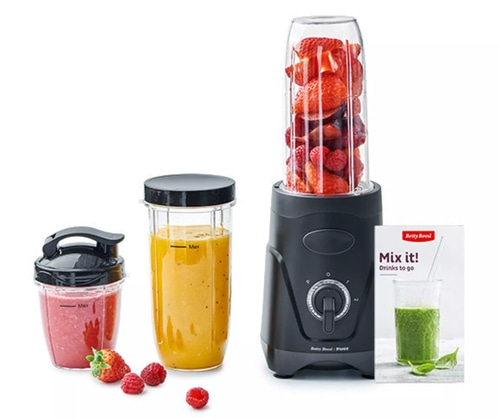 BETTY BOSSI MixFIT Smoothiemaker Standmixer 380 W 3 Becher To-Go