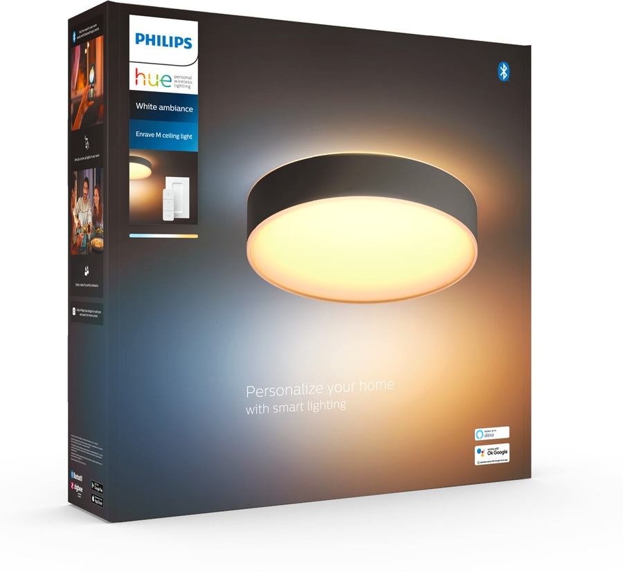 Philips Hue Enrave M Deckenleuchte, Weiß, Ambiente, Smart Home Beleuchtung