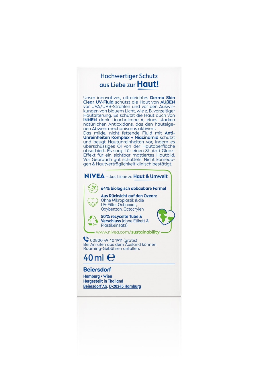 Gesichtspflegeset 2-teilig DERMA SKIN CLEAR Rebalance & Clear Serum + UV-Fluid
