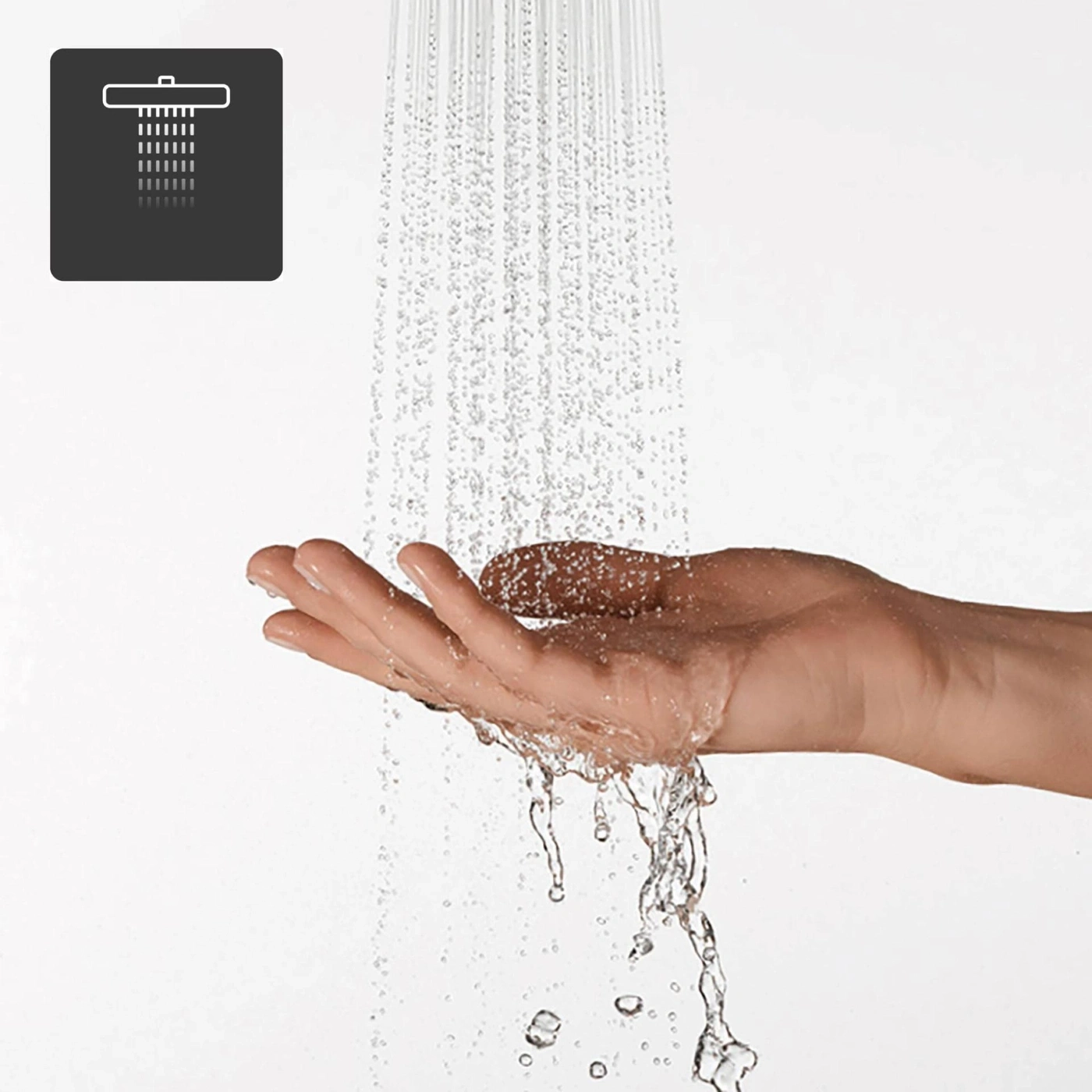 Hand unter Dusche, Wasserstrahl, Symbol, Wasser, Hände, Dusche, Bad, Hygiene, sauber, Tropfen