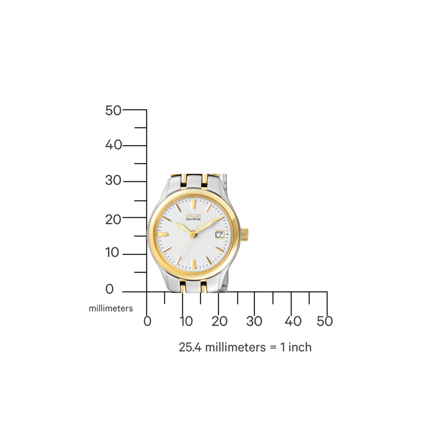 CITIZEN Damen Armbanduhr EW1264-50A Damenuhr Kristallglas Edelstahl 25mm B-Ware