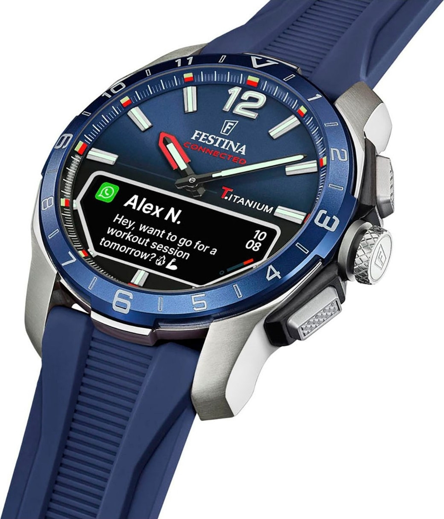 FESTINA Smartwatch Connected D Herren Armbanduhr Titan Bluetooth 44mm B-WARE