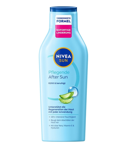 NIVEA Sun After Sun Lotion 2 x 400ml 48h+ Feuchtigkeit Kühlend Hyaluron