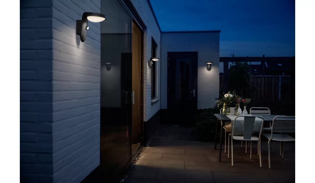 PHILIPS Tyla LED Wandleuchte 9W 820lm 2700K IP44 Bewegungssensor Anthrazit NEU