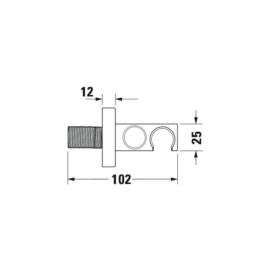 DURAVIT Duschschlauchanschluss Wandanschlussbogen Schlauchanschluß Schwarz