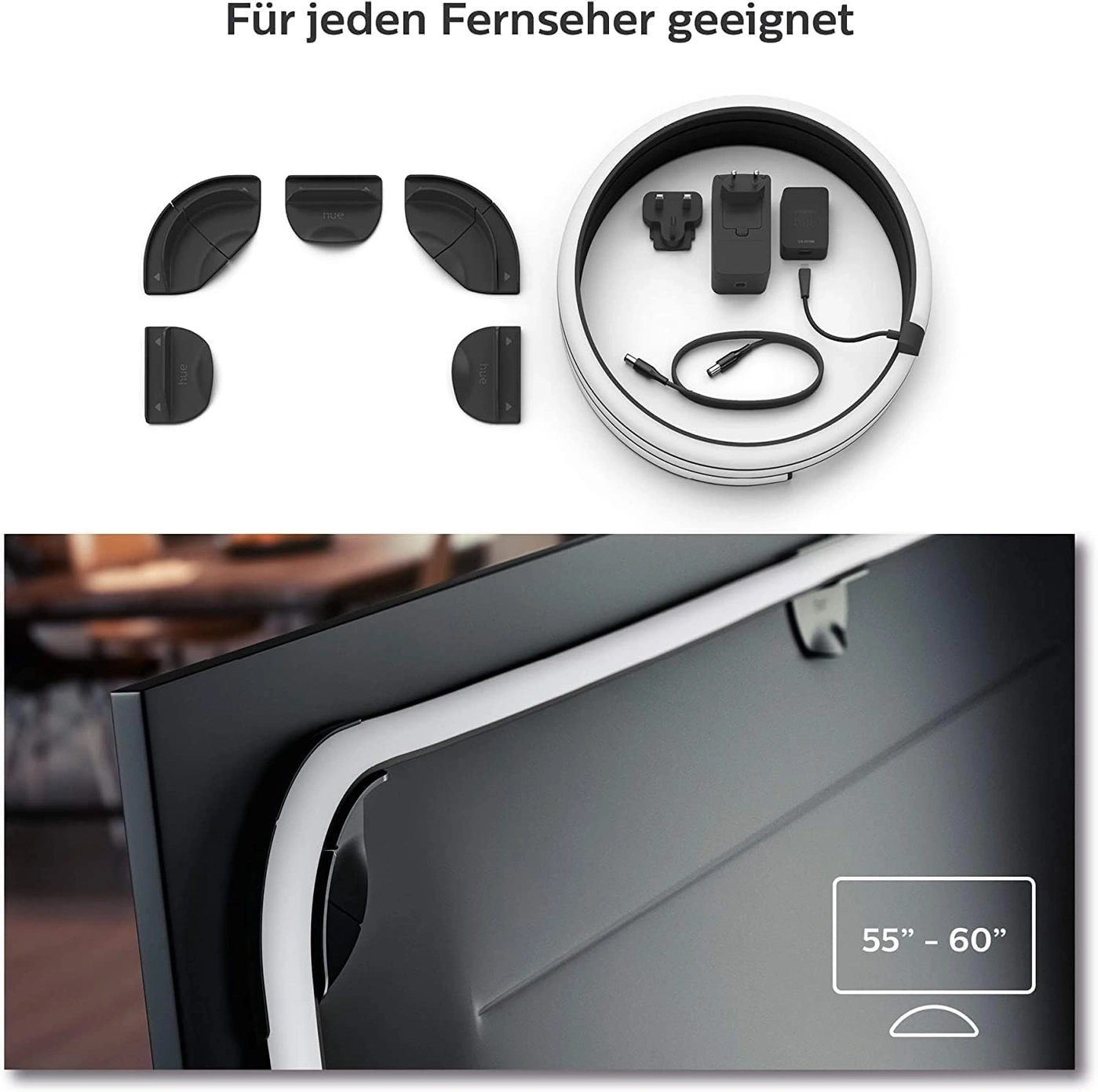 PHILIPS Hue Play Gradient TV Lightstrip 55 Zoll White & Color Ambiance NEU