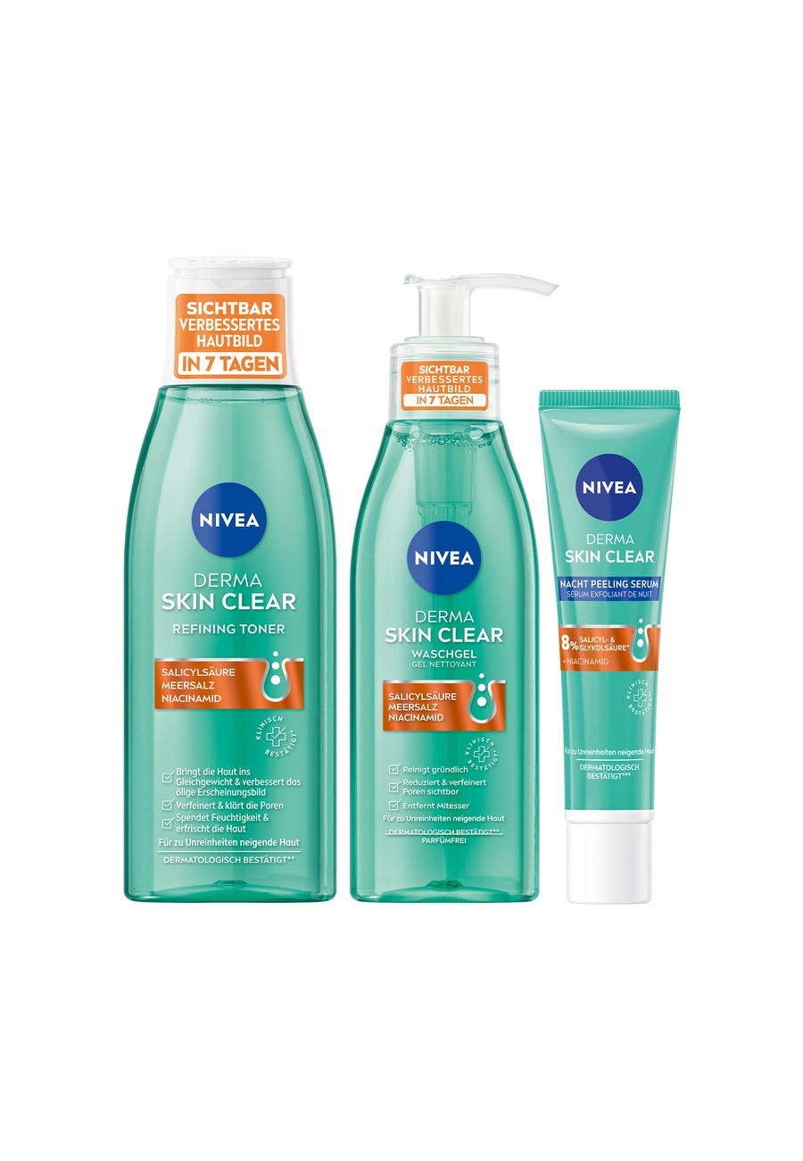 NIVEA DERMA SKIN CLEAR Night Routine Set 3-teilig