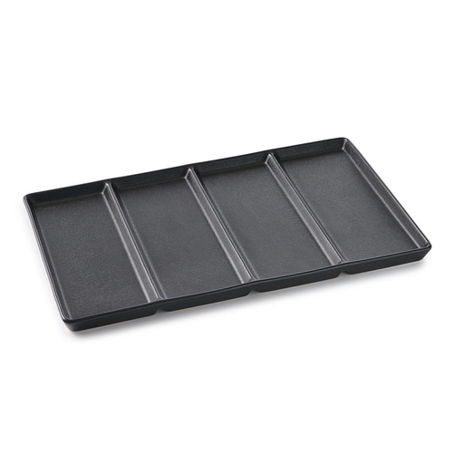 BETTY BOSSI Servierplatte Gourmet Porzellan Spülmaschinengeeignet Schwarz NEU