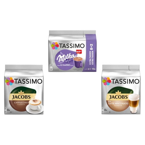 TASSIMO Kapseln Disc Creamy Collection Milka Cappuccino Classico Latte Macchiato