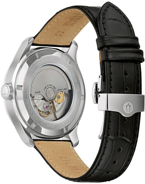BULOVA Armbanduhr 96B387 Automatik Herrenuhr Saphirglas 43mm Lederarmband B-Ware