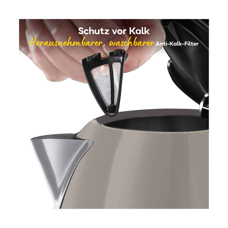 RUSSELL HOBBS Wasserkocher Colours Plus Mocha 28511-70 1,7L 2400W Mokka Braun