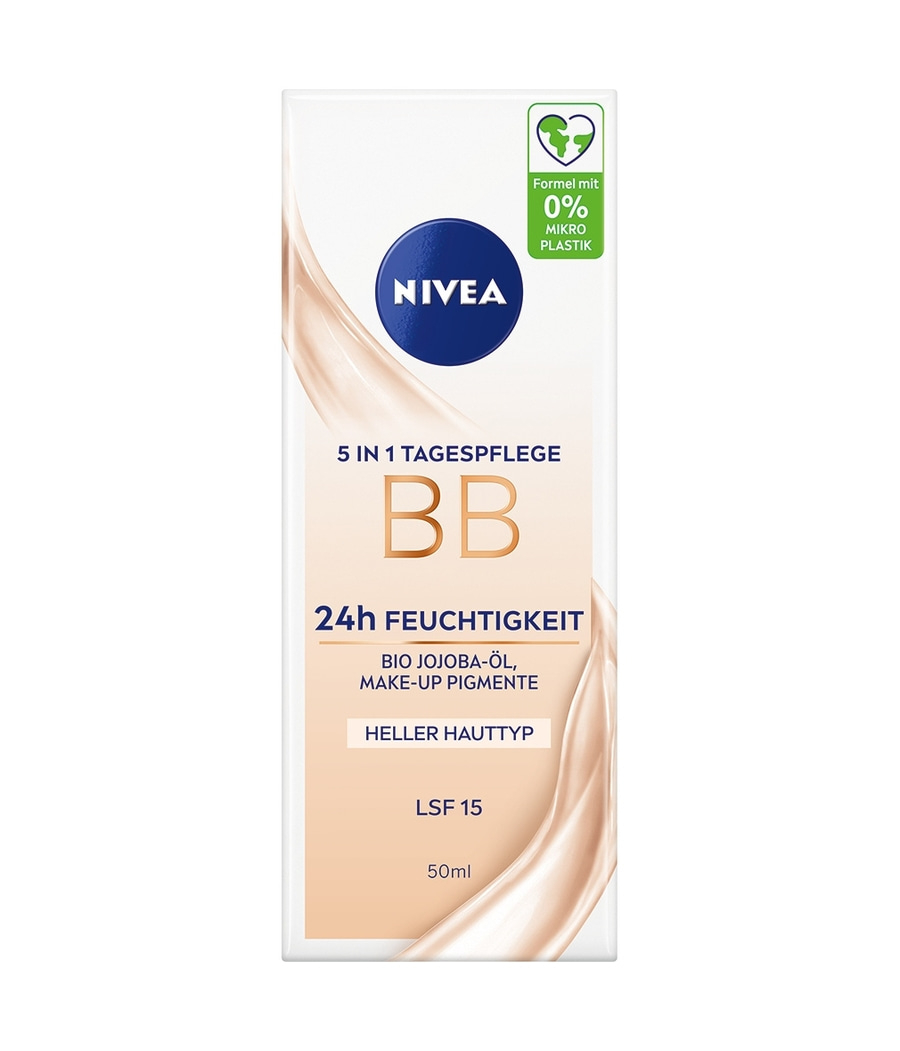 NIVEA Tagespflege 5in1 BB Heller Hauttyp 24h Feuchtigkeit LSF 15 vegan 2 x 50 ml