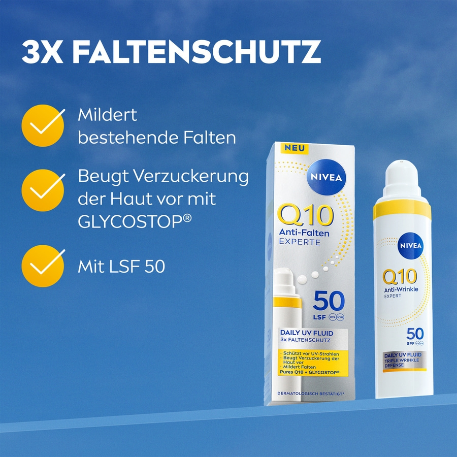 NIVEA Q10 Anti-Falten EXPERTE Dual Action Serum 30 ml + Daily Fluid 40 ml