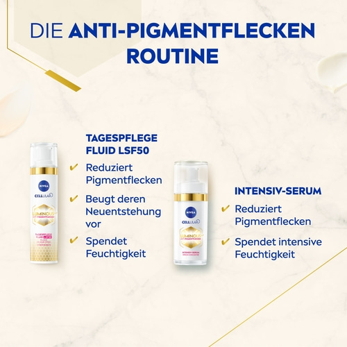 NIVEA Cellular Luminous630® Tagespflege LSF50 40ml + Intensiv Serum 30ml Set