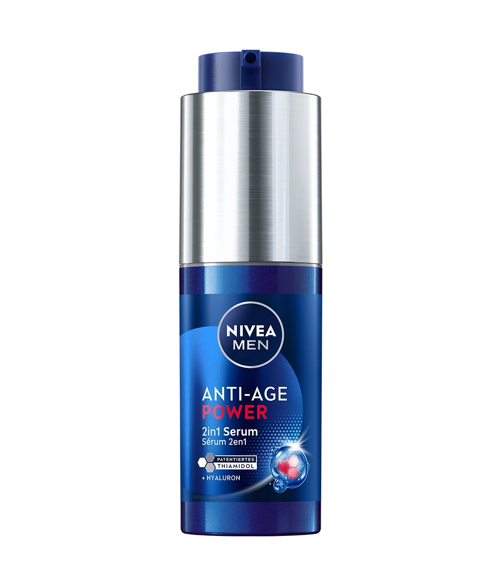 Nivea Men Anti-Age Power Serum Flasche mit Pumpspender