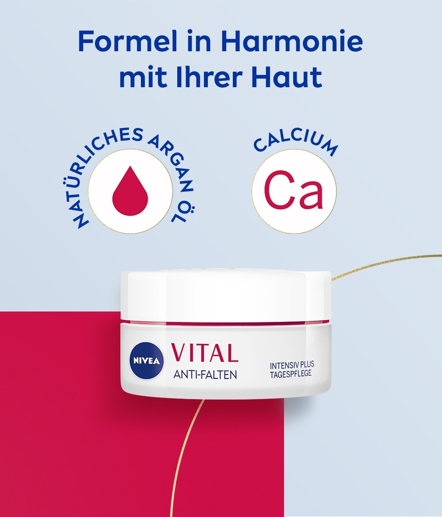 NIVEA Tagespflege VITAL Anti-Falten Intensiv Plus LSF 15 Bio Arganöl 2 x 50 ml