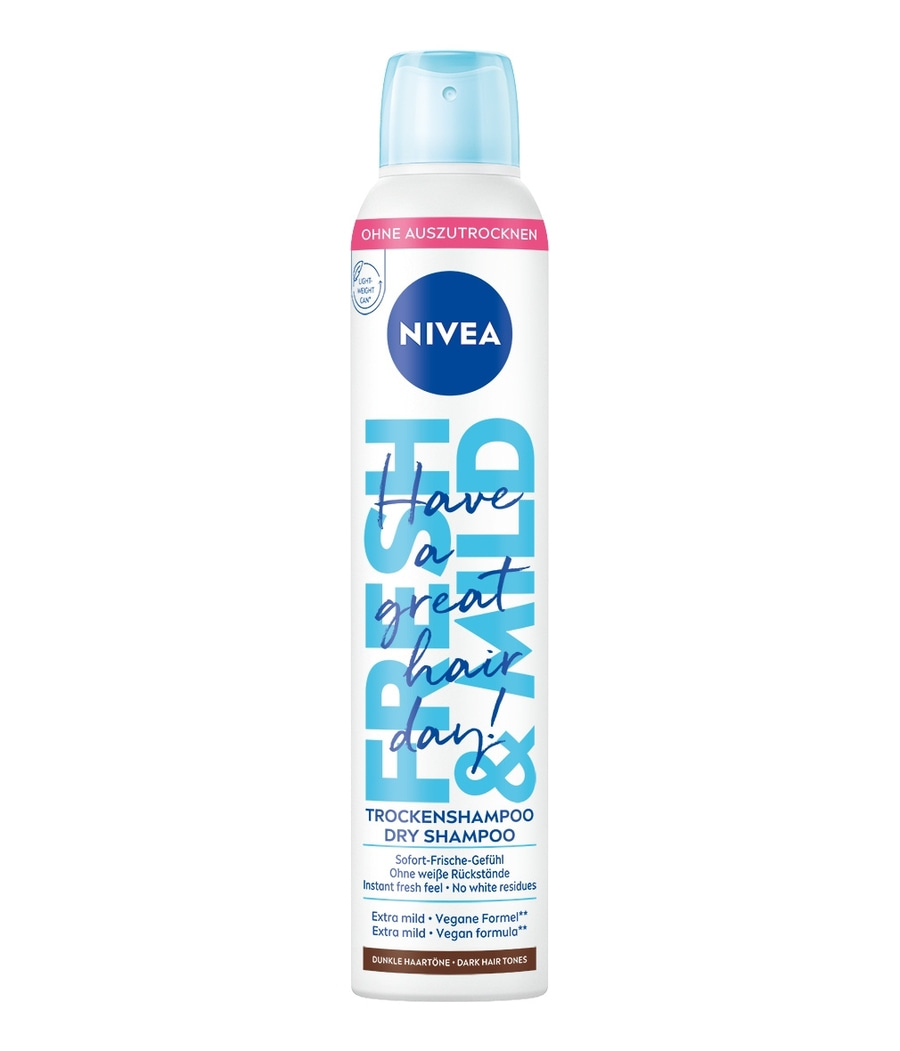 NIVEA Trockenshampoo Hair Care Fresh & Mild Dunkle Haartöne mild vegan 3 x 200ml