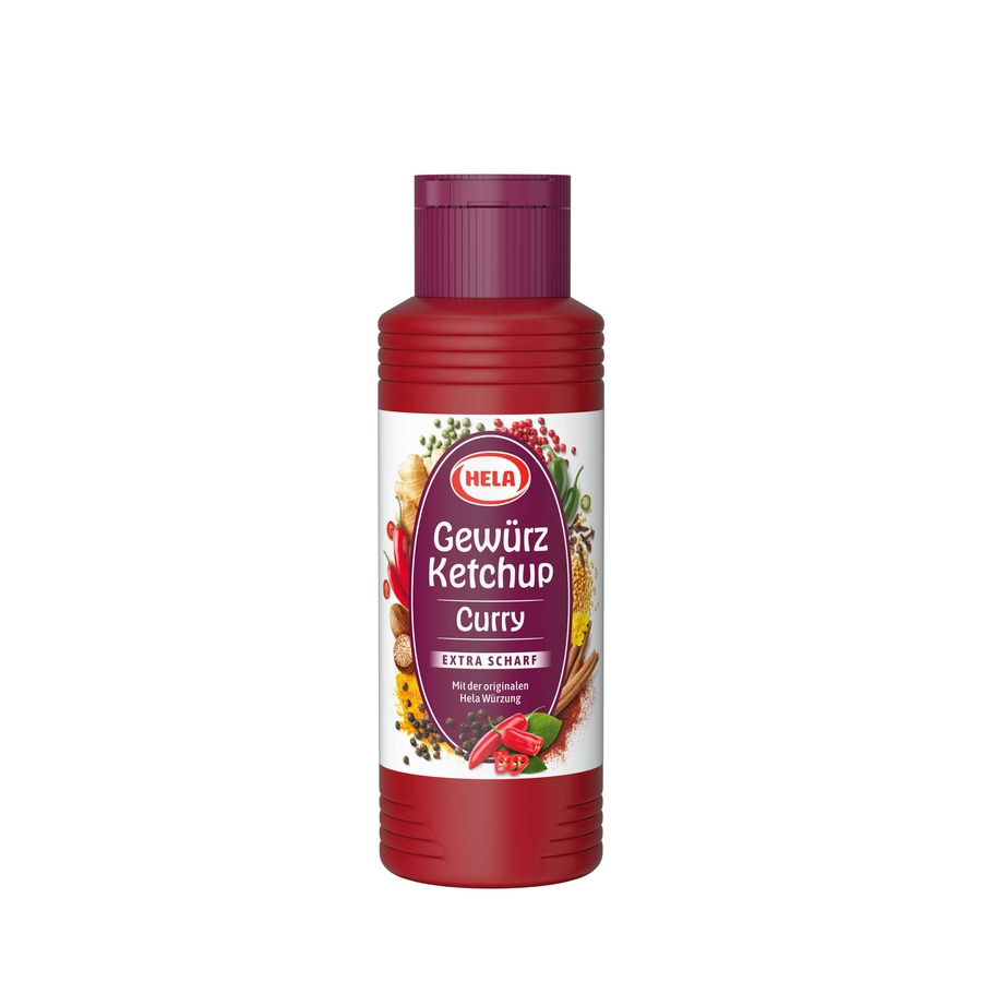 6x 300 ml Hela Ketchup Curry extra scharf Gewürzketchup Ketchupflasche