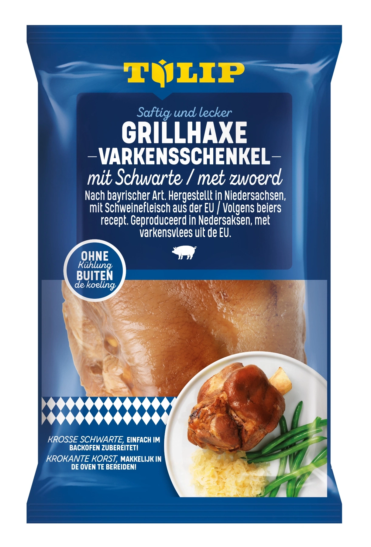 Tulip Grillhaxe Varkensschenkel mit Schwarte und Zwoerd