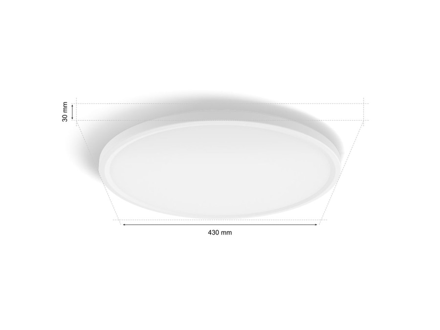 PHILIPS Hue Tento rundes WCA LED-Deckenpanel 42,1cm Deckenlampe dimmbar B-Ware
