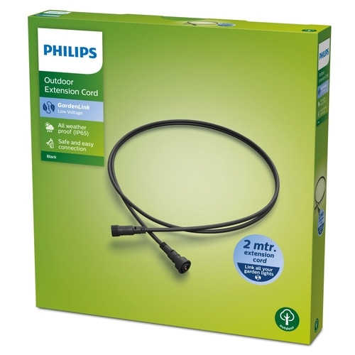 PHILIPS GardenLink Verlängerungskabel 2m IP65 außen schwarz