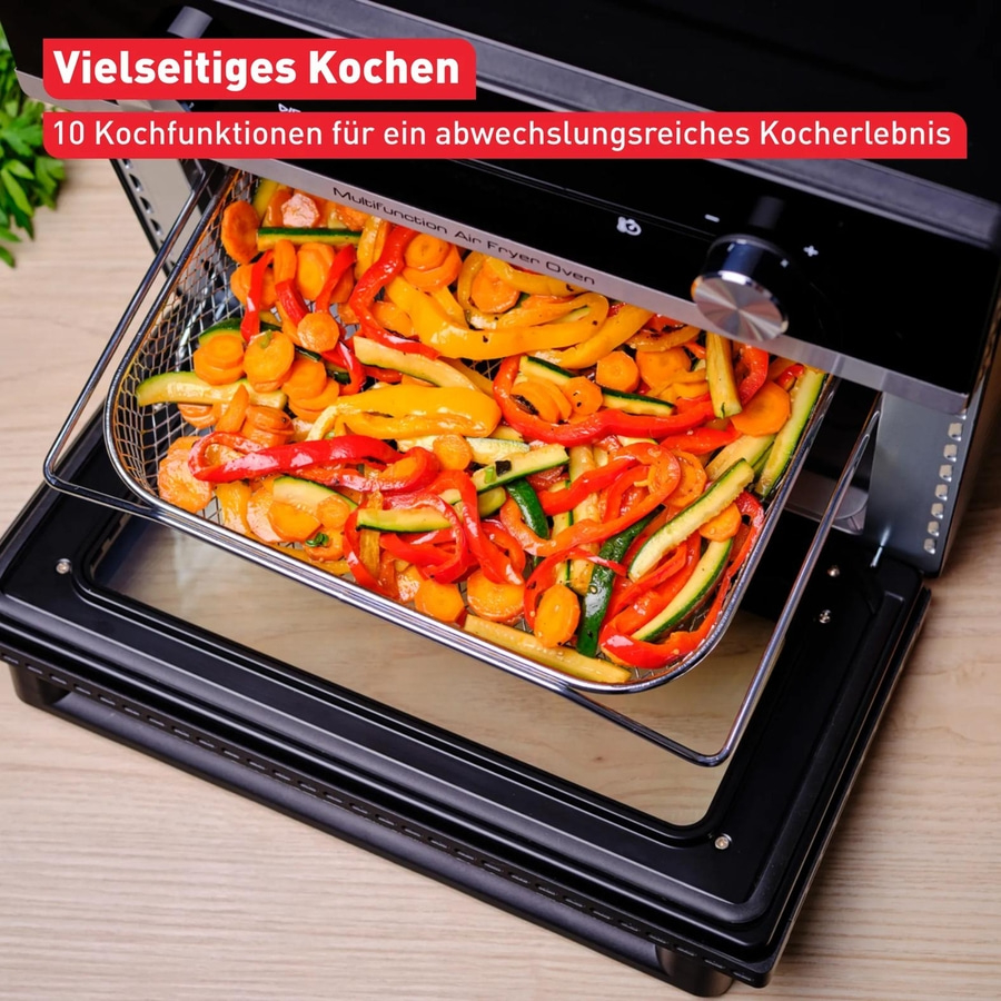 TEFAL Multifunktionsofen Heißluftfritteuse Air Fryer Backofen 20 Liter FW605810