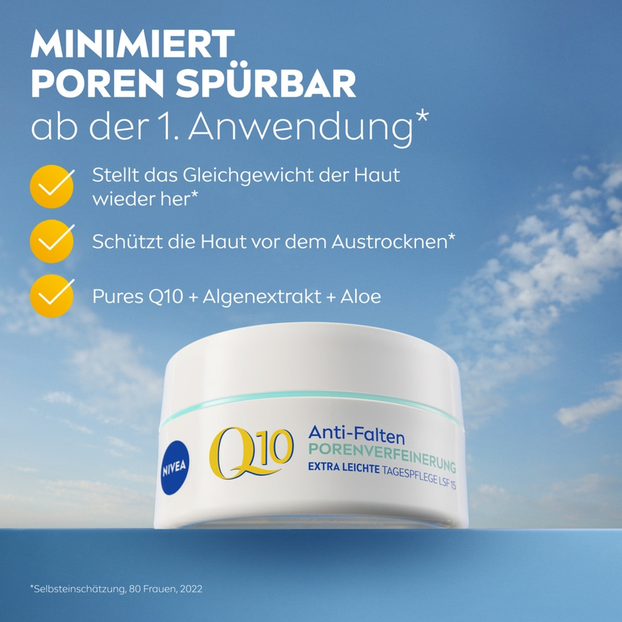 NIVEA Q10 Anti-Falten Power Porenverfeinernde Tagespflege LSF 15 50ml