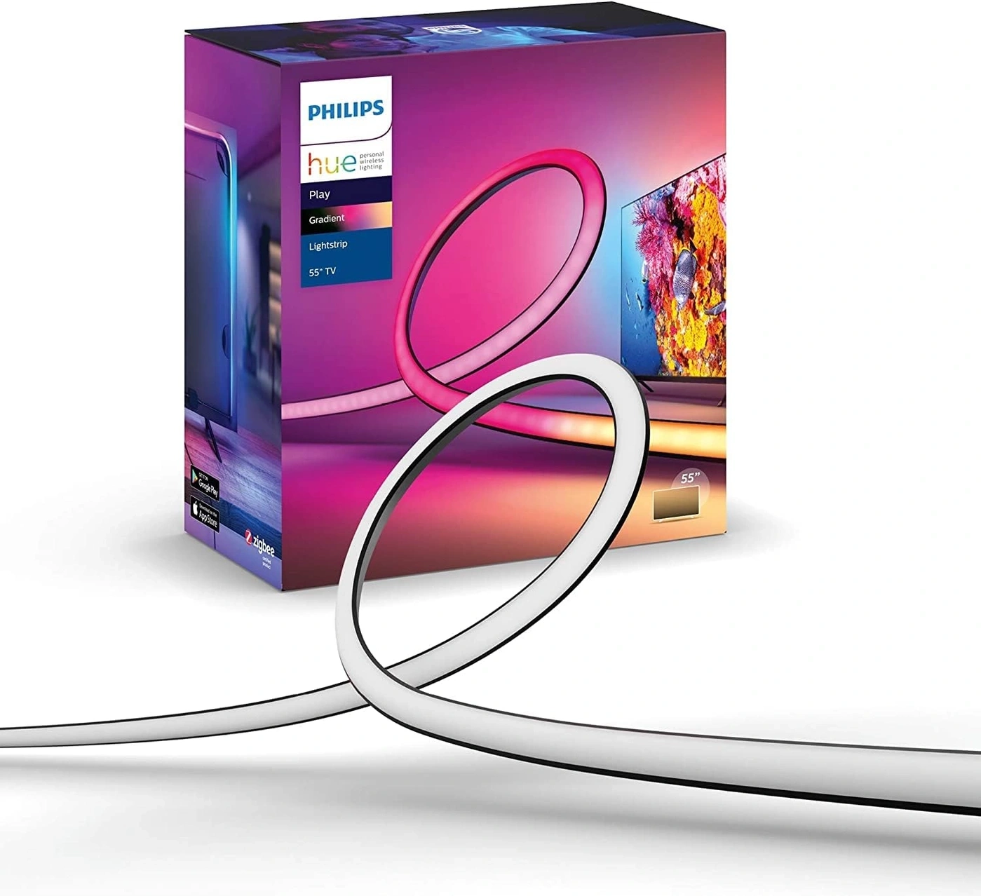 PHILIPS Hue Play Gradient TV Lightstrip 55 Zoll White & Color Ambiance NEU