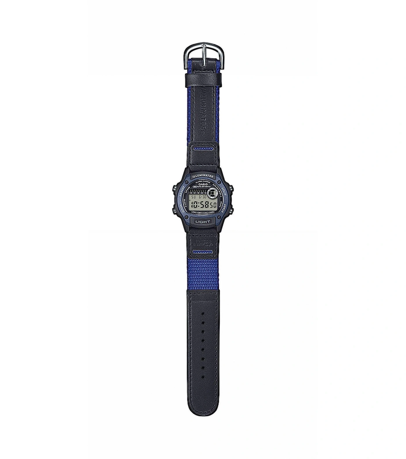 Casio Digitaluhr mit blauem und schwarzem Armband