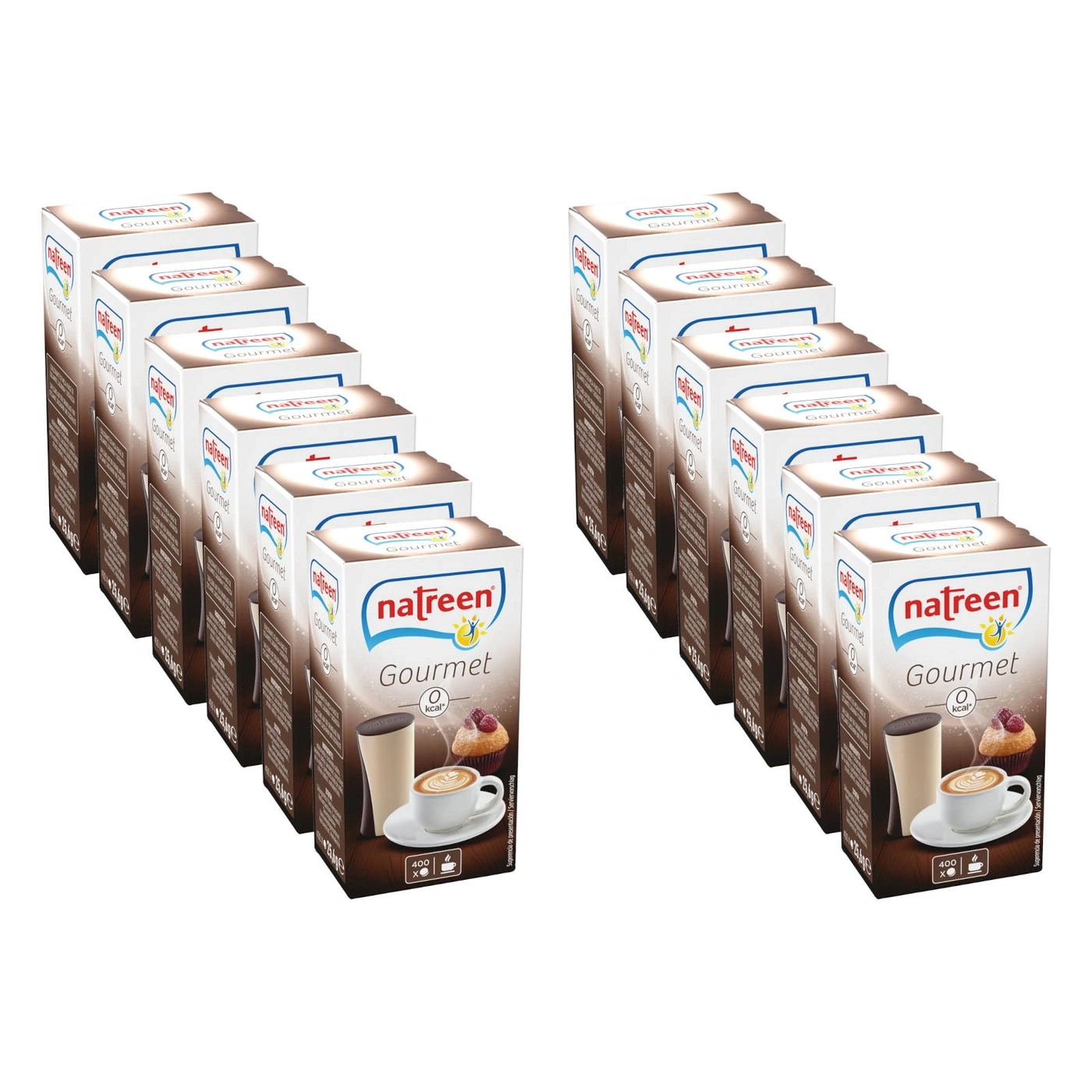 Mehrere Packungen Natreen Gourmet Kaffee-Getränke, 0 kcal, mit Cupcake und Kaffee