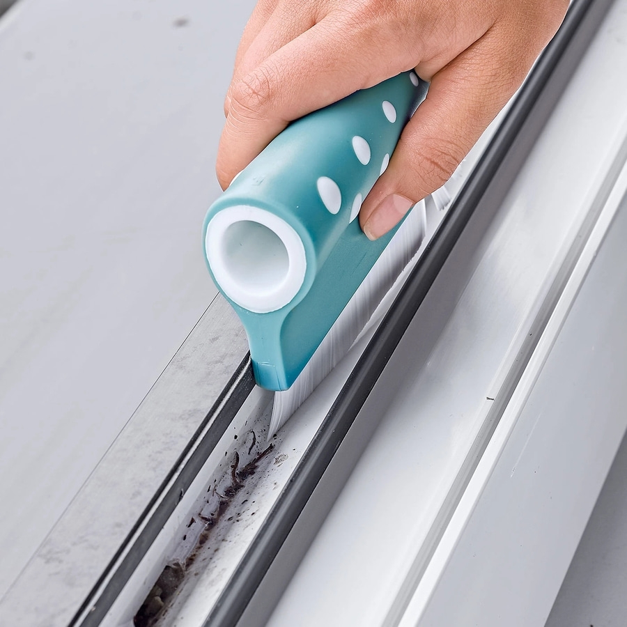 BETTY BOSSI Reinigungsbürste Fensterrillen Kunststoff Reinigung Weiß Blau NEU