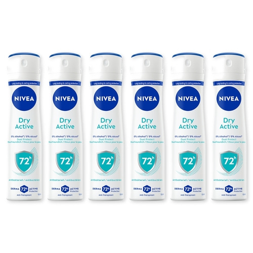 NIVEA Deodorant Dry Active Deospray 6 x 150ml