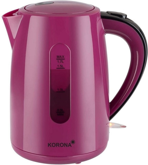 KORONA Wasserkocher 20134 kabellos Retro-Stil 1,7L 2200 Watt Pink NEU